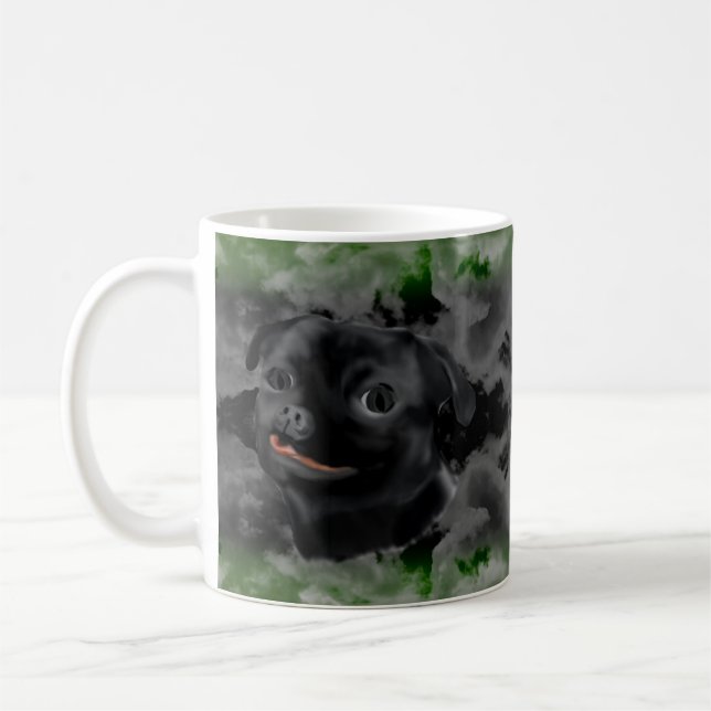 Black Pug Mug (Left)