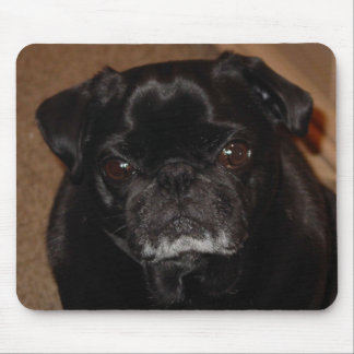 Black Pug Mug Mousepad