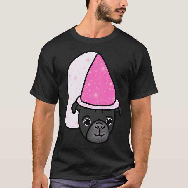 Black Pug Princess Classic  30 T-Shirt (Front)