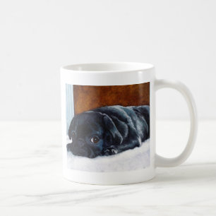 Black Pug Puppy Coffee Mug