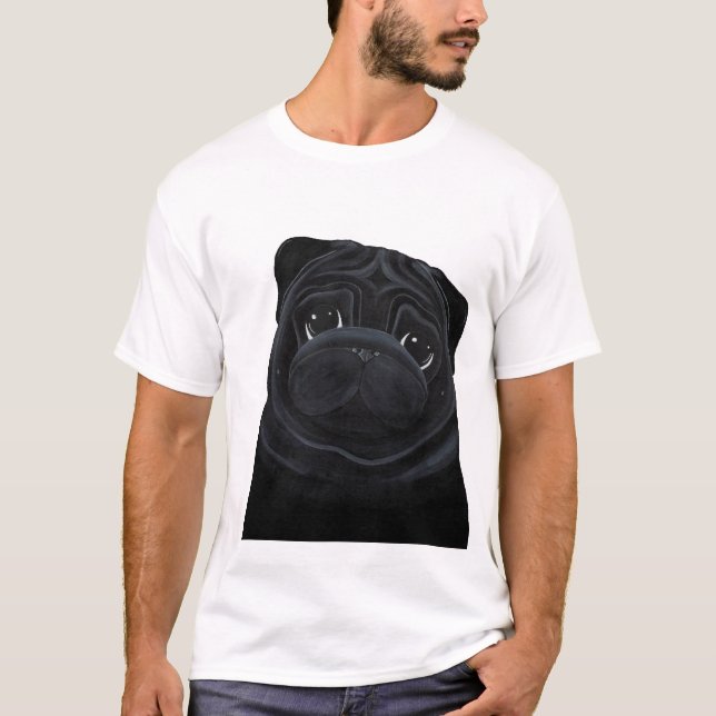 Black Pug T-Shirt (Front)