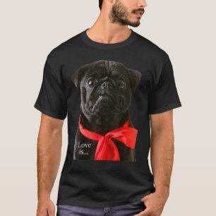 Black Pug  Women Men Pug Mum Dad Life Love Dog Pet T-Shirt