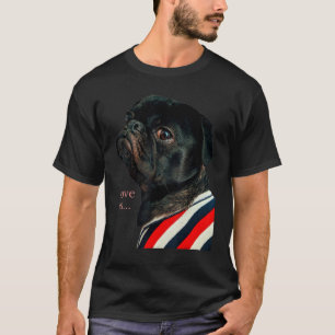 Black Pug Women Men Pug Mum Dad Life Love Dog Pet  T-Shirt