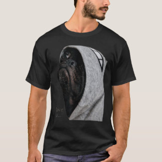 Black Pug  Women Men Pug Mum Dad Life Tee Love Dog