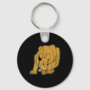 Black Puma Cougar Panther Mountain Lion Key Ring
