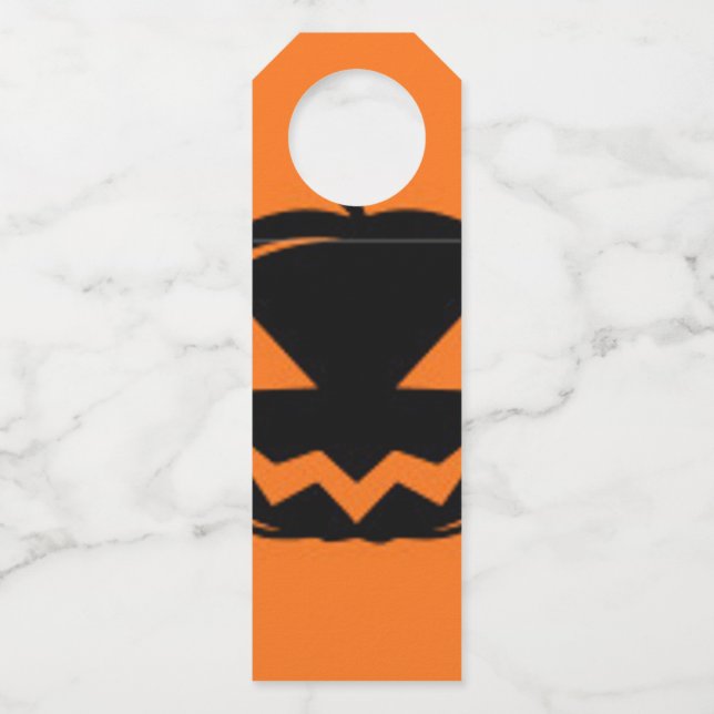 Black pumpkin bottle tag (Front)
