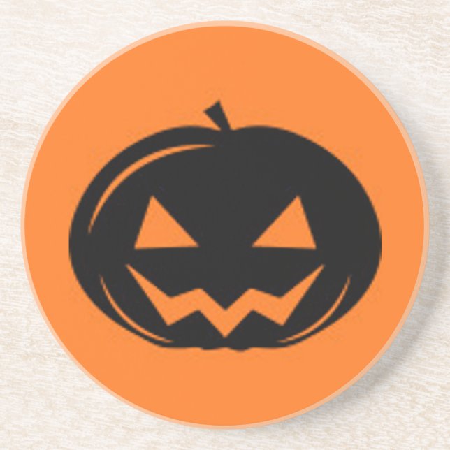 Black Pumpkin Coaster (Front)