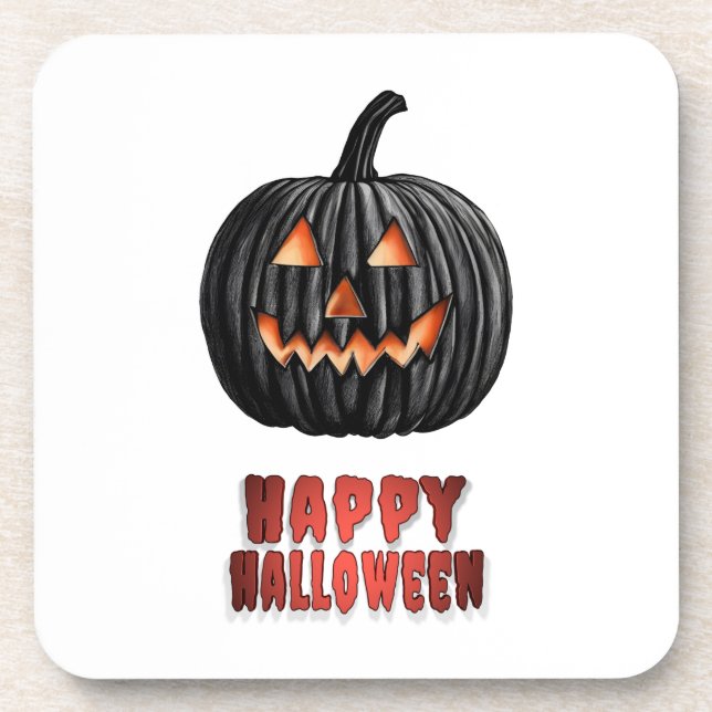 Black Pumpkin Coaster (Front)