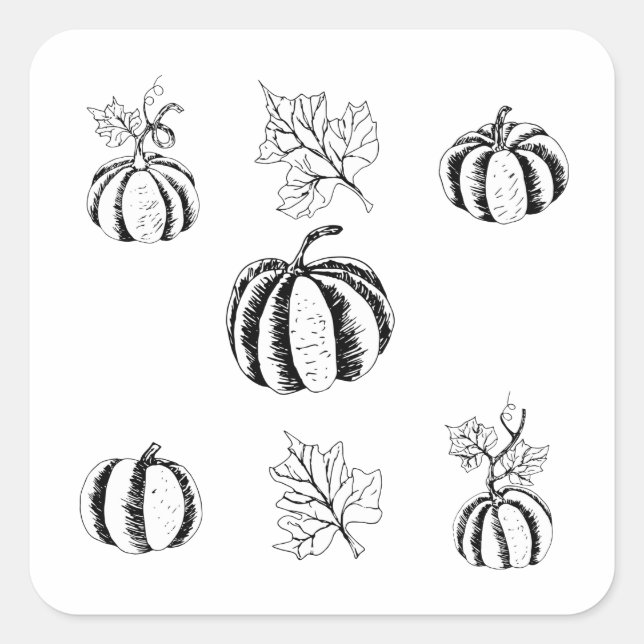 Black Pumpkin for Halloween  Sticker (Front)