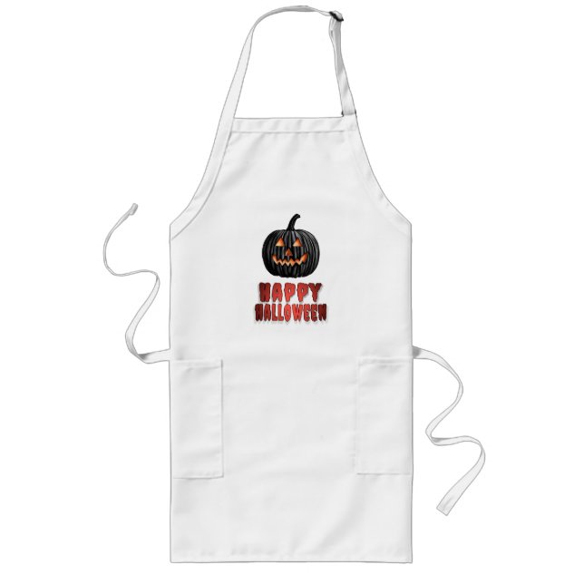 Black Pumpkin Long Apron (Front)