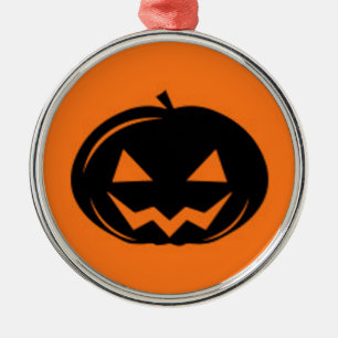 Black Pumpkin Metal Tree Decoration