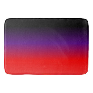 Black, Purple and Red Gradient Bath Mat