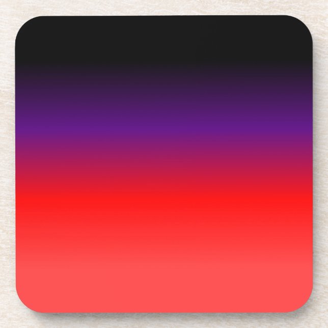 Black, Purple and Red Gradient Coaster (Front)