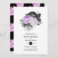 Black, Purple and Silver Gothic Couples Shower