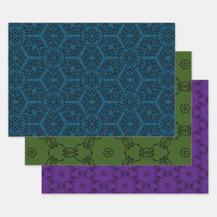 Black purple blue green 2abc Paper Pack 572