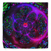 Black Purple Cosmic Fractal Art