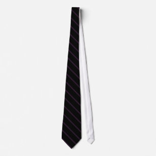 Black Purple Dark Green Striped Tie