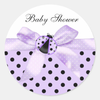 Black Purple Ladybug Stickers
