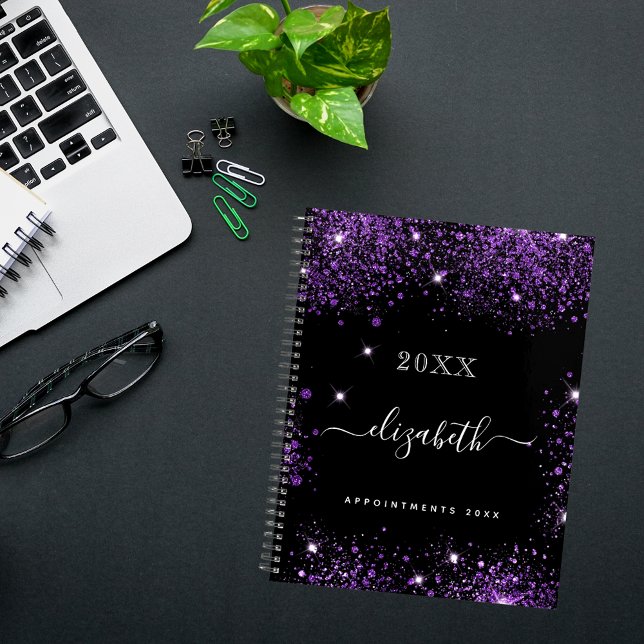 Black purple name script 2026 planner (Creator Uploaded)