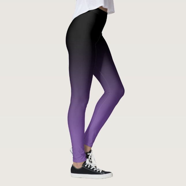 Black Purple Ombre Leggings (Right)