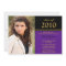 Black & Purple Photo Graduation Invitation