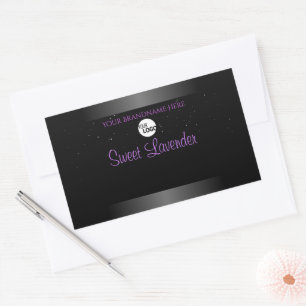 Black Purple Product Labels Soft Glitter with Logo