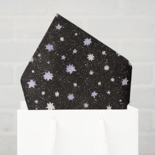 Black Purple Stars Birthday Tissue Paper