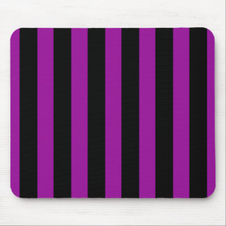 Black & Purple Stripes Mouse Pad