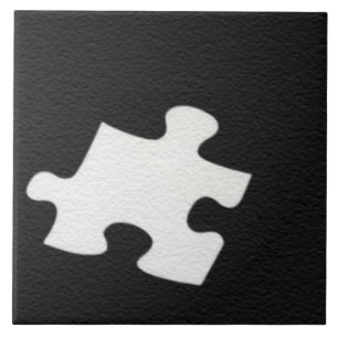 Black Puzzle Piece Tile