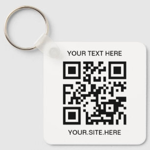Black QR Code Key Ring