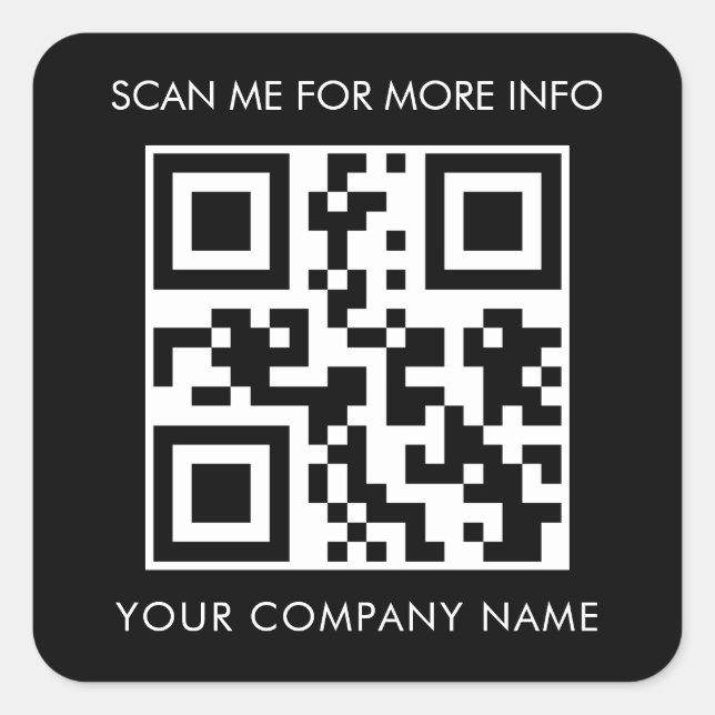 Black QR Code Stickers (Front)
