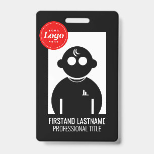 Black QR Coded V2 Employee Badge ID Badge