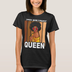 Black Queen 54th Birthday Girl Melanin Women 54 Ye T-Shirt