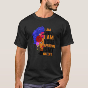 Black Queen African American Ladies Curly Natural T-Shirt