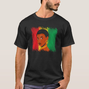Black Queen  African Black Girl  Black History Mon T-Shirt