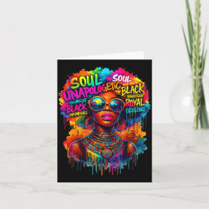 Black Queen African Map Unalogetically Black Histo Card