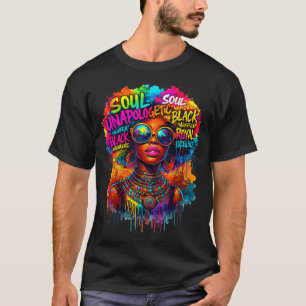 Black Queen African Map Unalogetically Black Histo T-Shirt