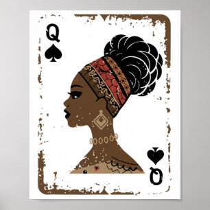 Black Queen Afro Drug Proud Melanin African Americ Poster