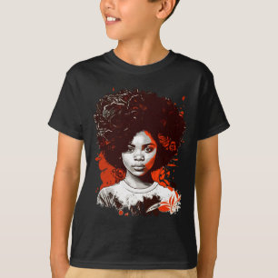 Black Queen Afro Melanin Dripping Black History Mo T-Shirt