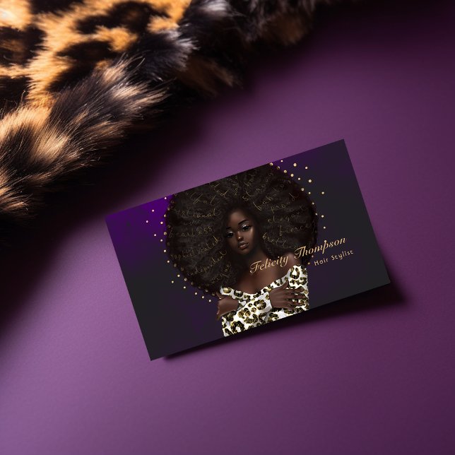 Black Queen Beauty Fashion QR Code Business Card (Creator Uploaded)