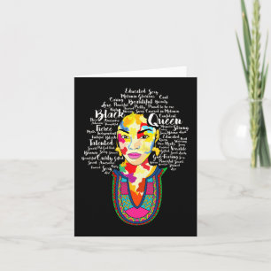 Black Queen Black History Month African American A Card