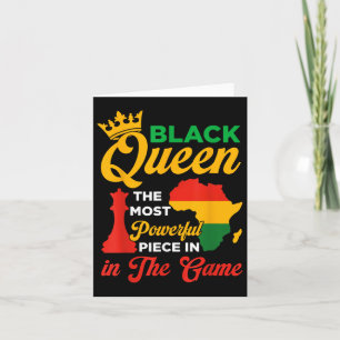 Black Queen Chess Powerful Piece In The Game Junet Card