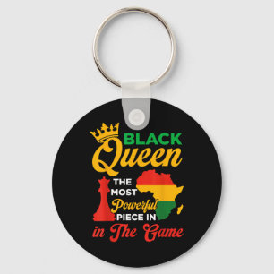 Black Queen Chess Powerful Piece In The Game Junet Key Ring