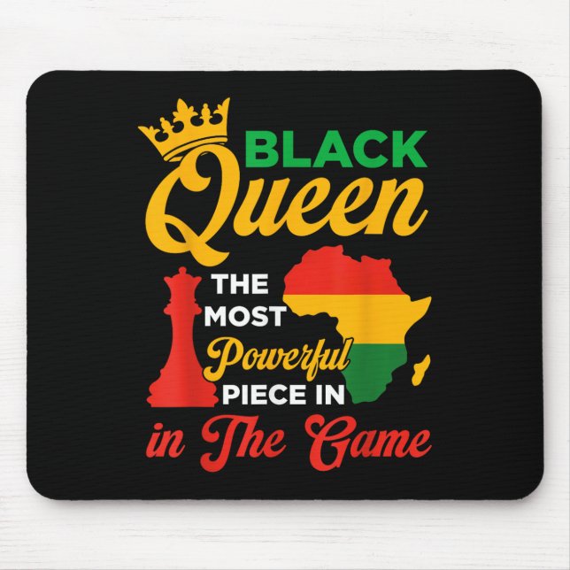 Black Queen Chess Powerful Piece In The Game Junet Mouse Pad (Front)