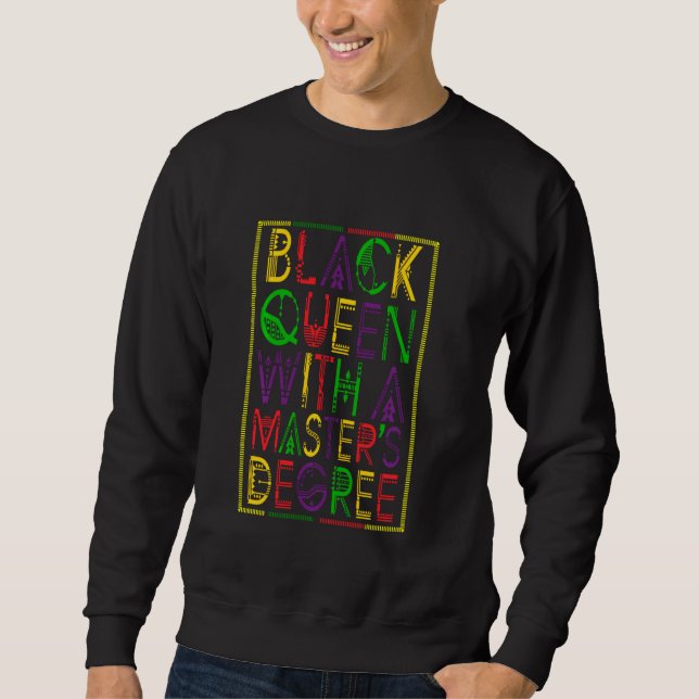 Black Queen Choice Fun Masters Graduation Sweatshirt (Front)