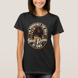 Black Queen Crown History Month Educated Pride Afr T-Shirt