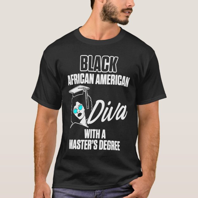 Black Queen Diva Masters Graduation T-Shirt (Front)