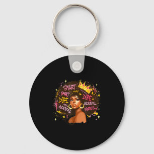 Black Queen Dripng Afro Melanin Black History Mont Key Ring