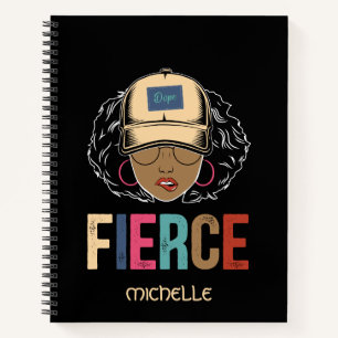 Black Queen   Fierce   Black Woman Notebook