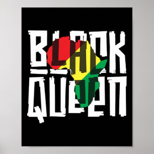 Black Queen For Women Girls History Month Africa  Poster